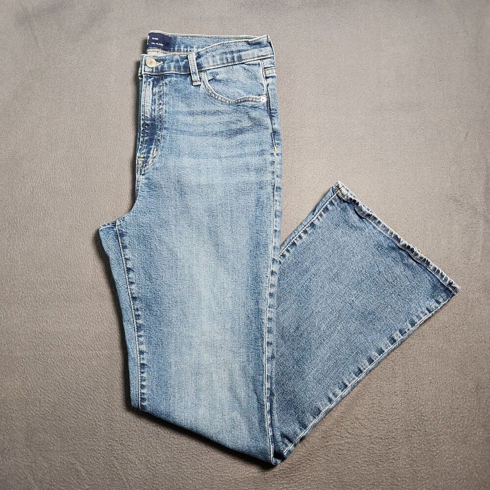 Gap Denim Jeans Women 14L High Rise '70s Flare